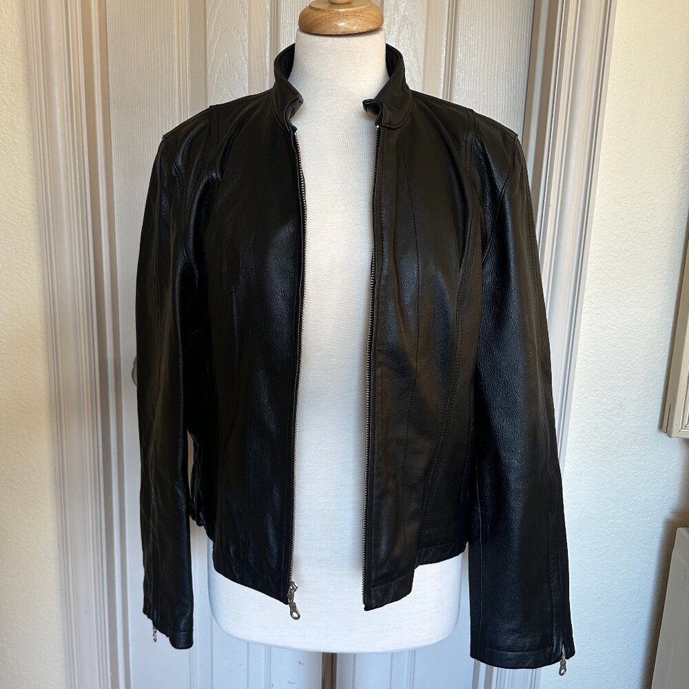 Wilson Leather Maxima | Black Zip-up Jacket | Large